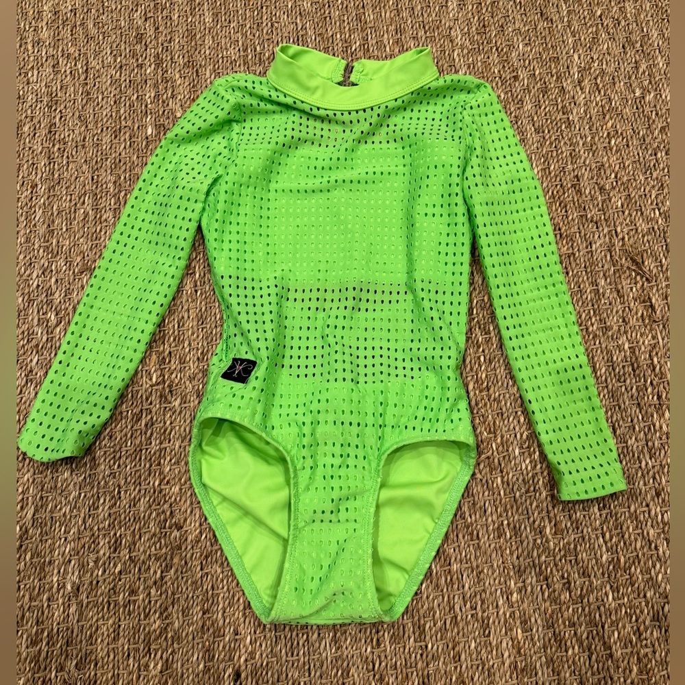 Kandi Kouture neon green CL 7/8 leotard
